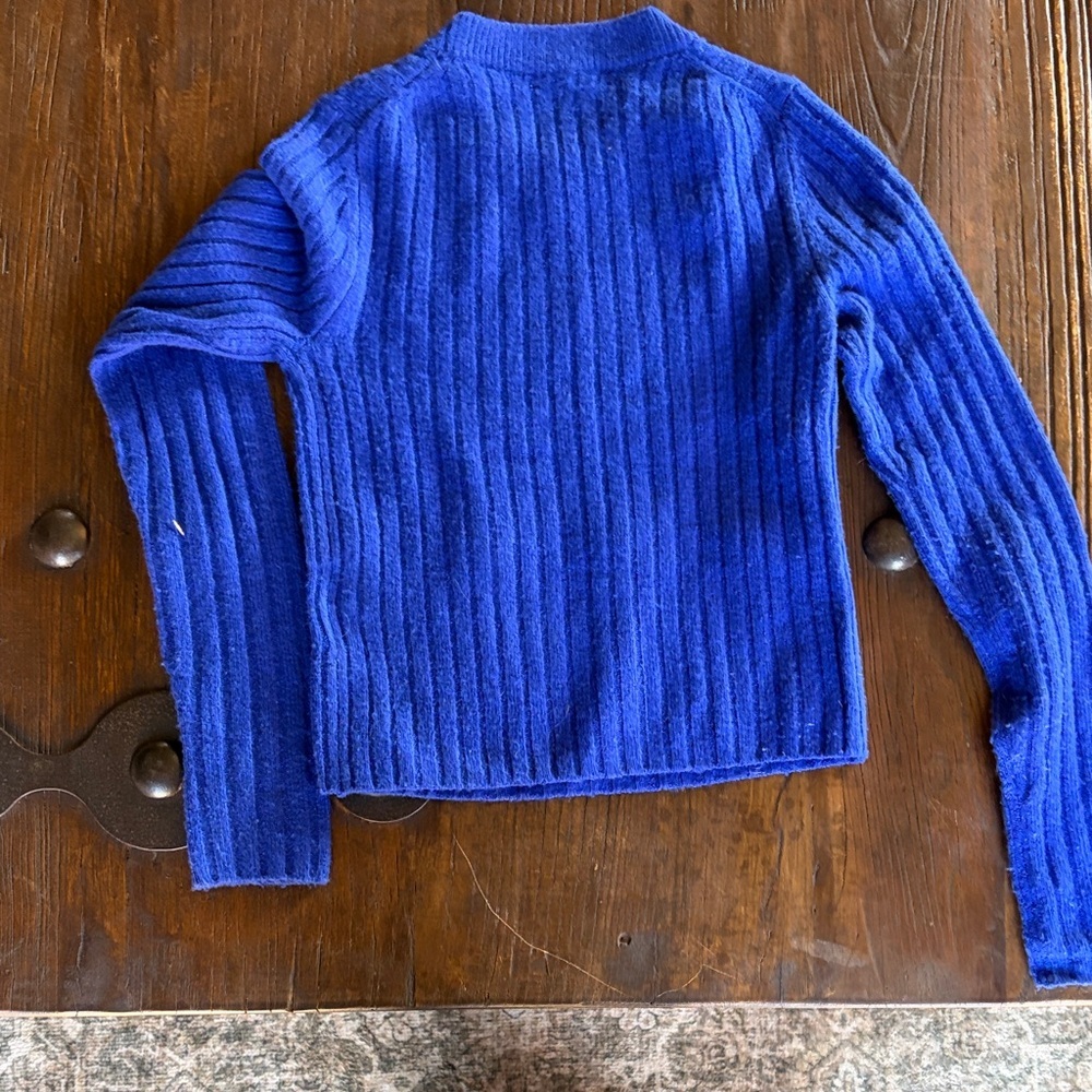 Madewell Royal Blue Ribbed Sweater - Picture 3 of 3
